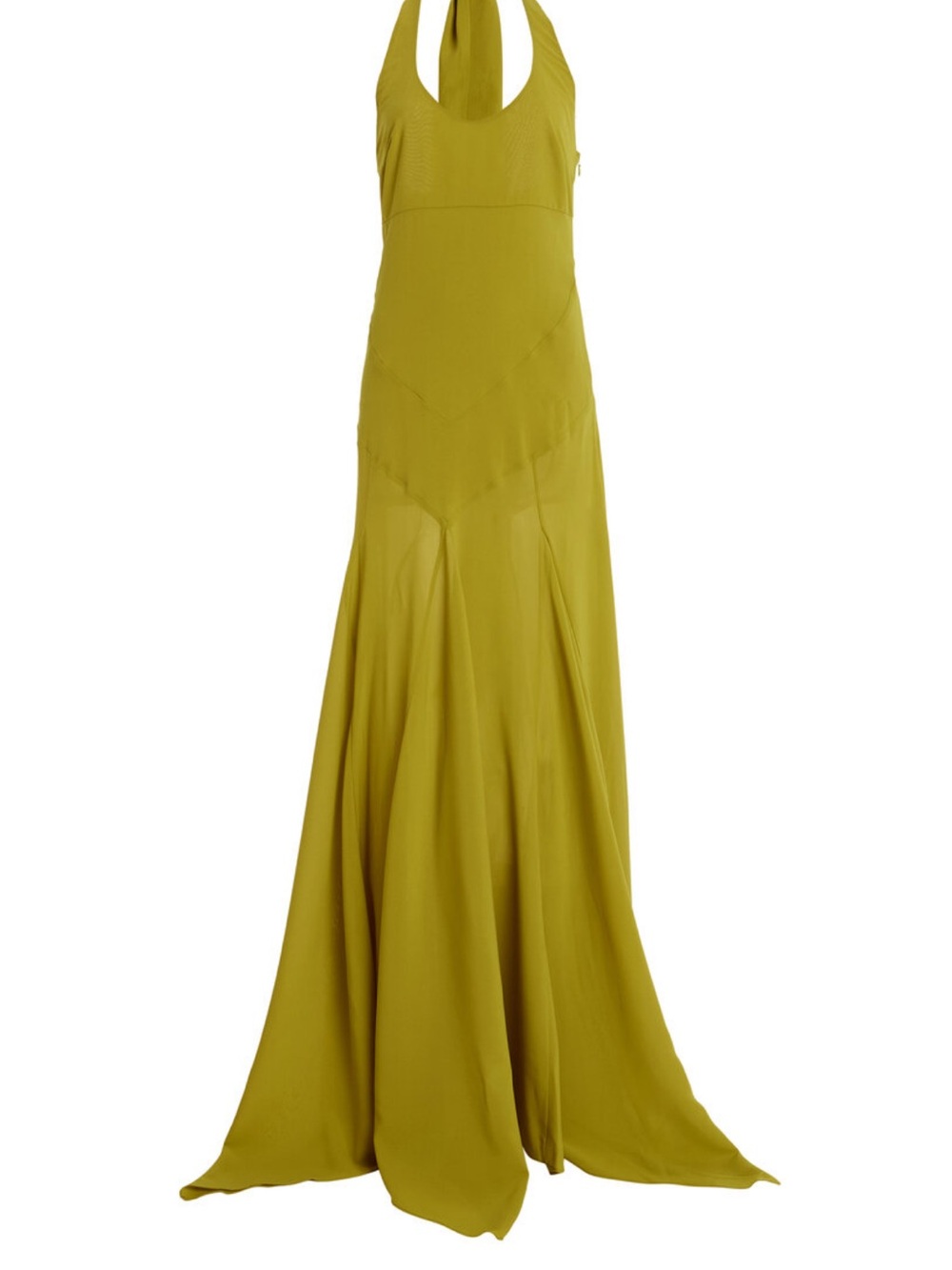 SIEDRES Olive Green Halter Maxi Dress